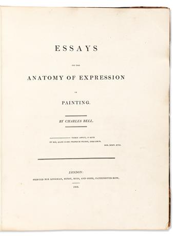 [Medicine & Science] Bell, Charles (1774-1842) Essays on the Anatomy of Expression in Painting.